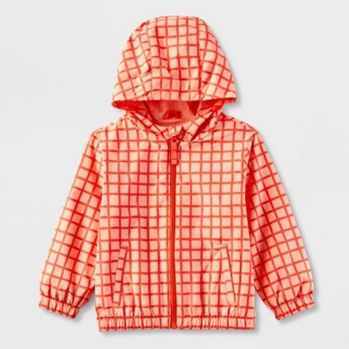 Toddler Full Zip Windbreaker Jacket - Cat & Jack™ Orange, Size: 12M