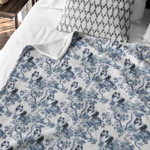 Rough Collie Blanket Toile Dog Lover Gift Collie Mom Blanket Herding Dog Decor Scottish Collie Gift Cozy Rough Collie Throw for New Puppy