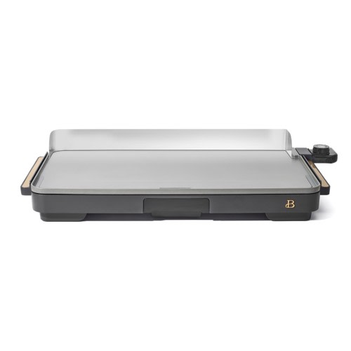 Beautiful XL Electric Griddle 12" x 22" - Non-Stick, Oyster Gray by Drew Barrymore