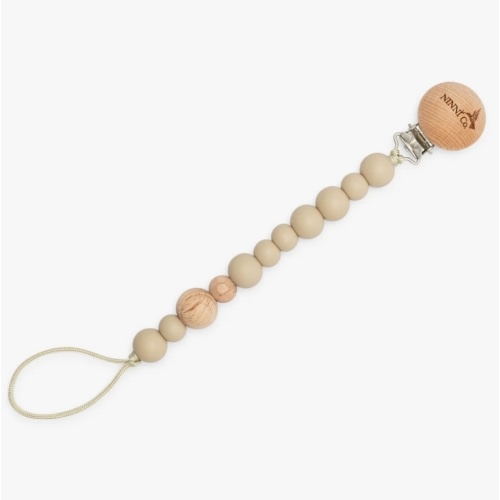Ninni Co. Toffee Brown Pacifier Clip