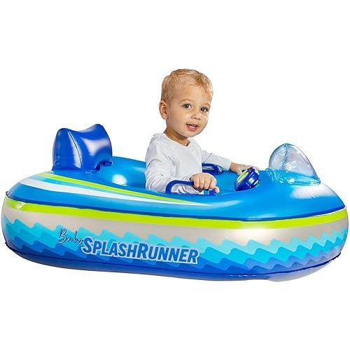 PoolCandy Motorized Baby Pool Float with Remote | Safe Toddler Inflatable Boat | Ages 1–4 | Propeller Guard & 60-Day Warranty