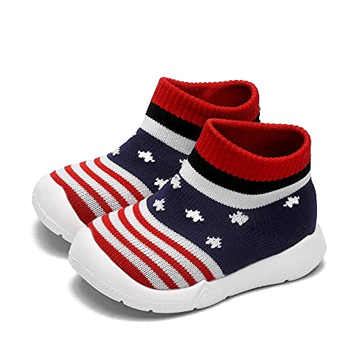 Engtoy Baby Shoes Baby Sock Shoes Baby Walking Shoes Infant Non-Slip Breathable Slippers with Soft Rubber Sole Baby Boys Girls Slip On Sneakers
