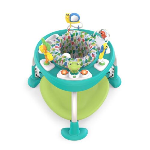 Bright Starts Bounce Bounce Baby 2-in-1 Activity Center Jumper and Table, Playful Pond