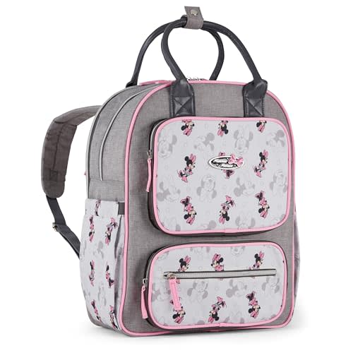 Disney Unisex Baby Travel Diaper Backpack| 16-Inches Height Multi-Functional Bag, Minnie Mouse Double Handle 2, Extra Large
