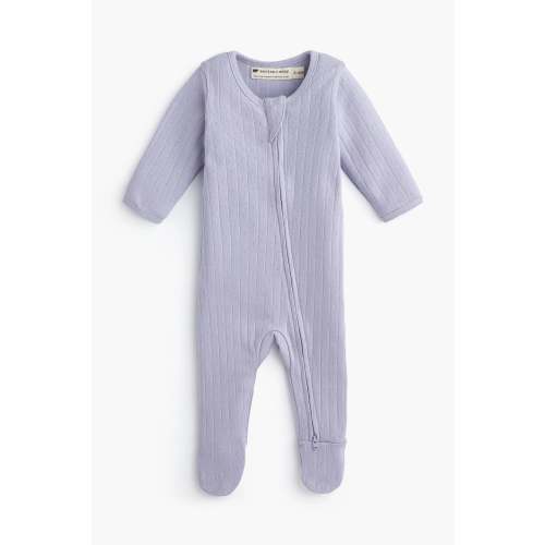 Pointelle Zipper One-Piece - Organic Baby Clothes - Monica + Andy