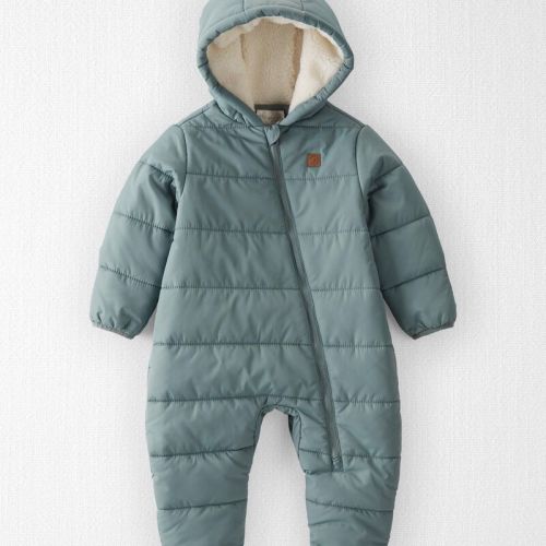 Aqua Slate Baby 1-Piece Snowsuit