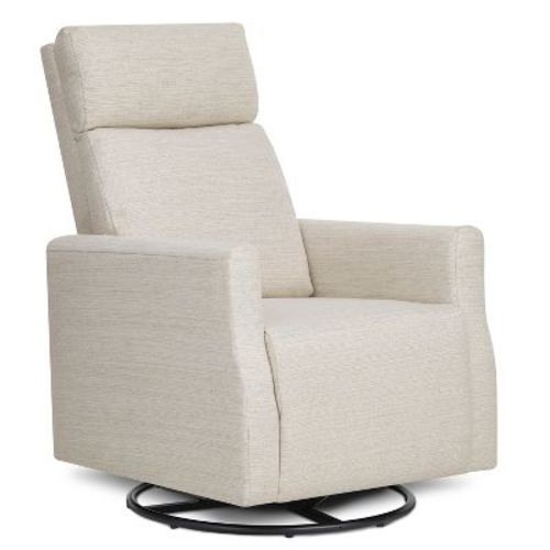 Dream On Me Oliver Swivel Glider With 360-degree Swivel And Plush Corduroy Fabric, Fsc Certified, Thunder