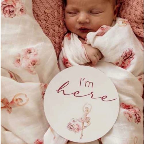 Ballerina & Rosa Reversible Milestone Cards | Snuggle Hunny