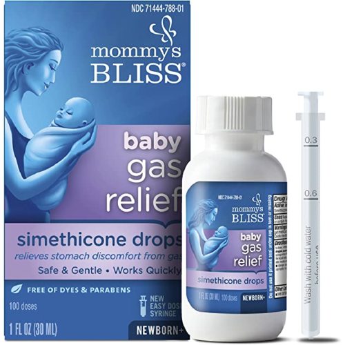Mommy's Bliss Gas Relief Drops Bottle, Simethicone Drops for Infants, Relieves Stomach Discomfort, Safe & Gentle, Ginger Flavor, 1 Fl Oz (Pack of 1)