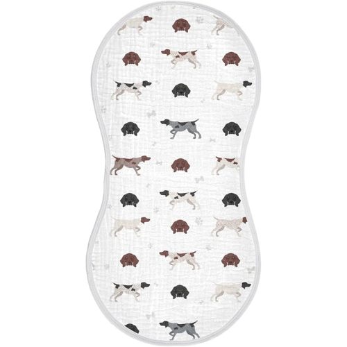 German Shorthaired Pointer Dog Muslin Burp Cloths for Baby 1 Pack Soft 100% Cotton Baby Washcloths Bibs for Boy Girl