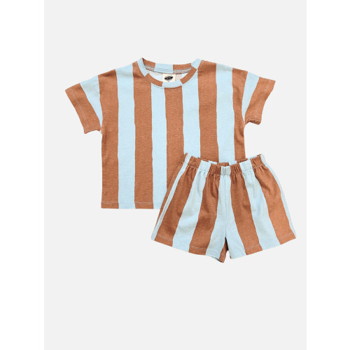 UMBRELLA STRIPE SHORT SET