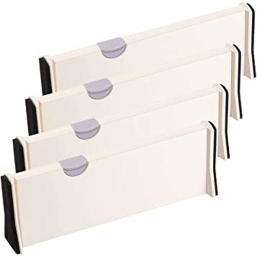 Adjustable Drawer Dividers Expandable Dresser Organizer Divider Clothes Kitchen Storage Separators Set - Pack of 4 Organizers