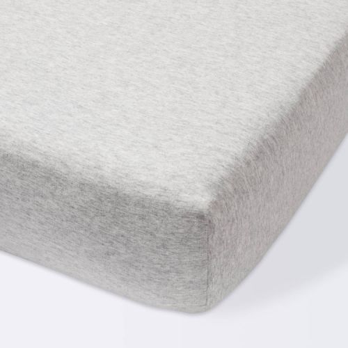 Fitted Jersey Crib Sheet Knit Heather Gray - Cloud Island™ Gray