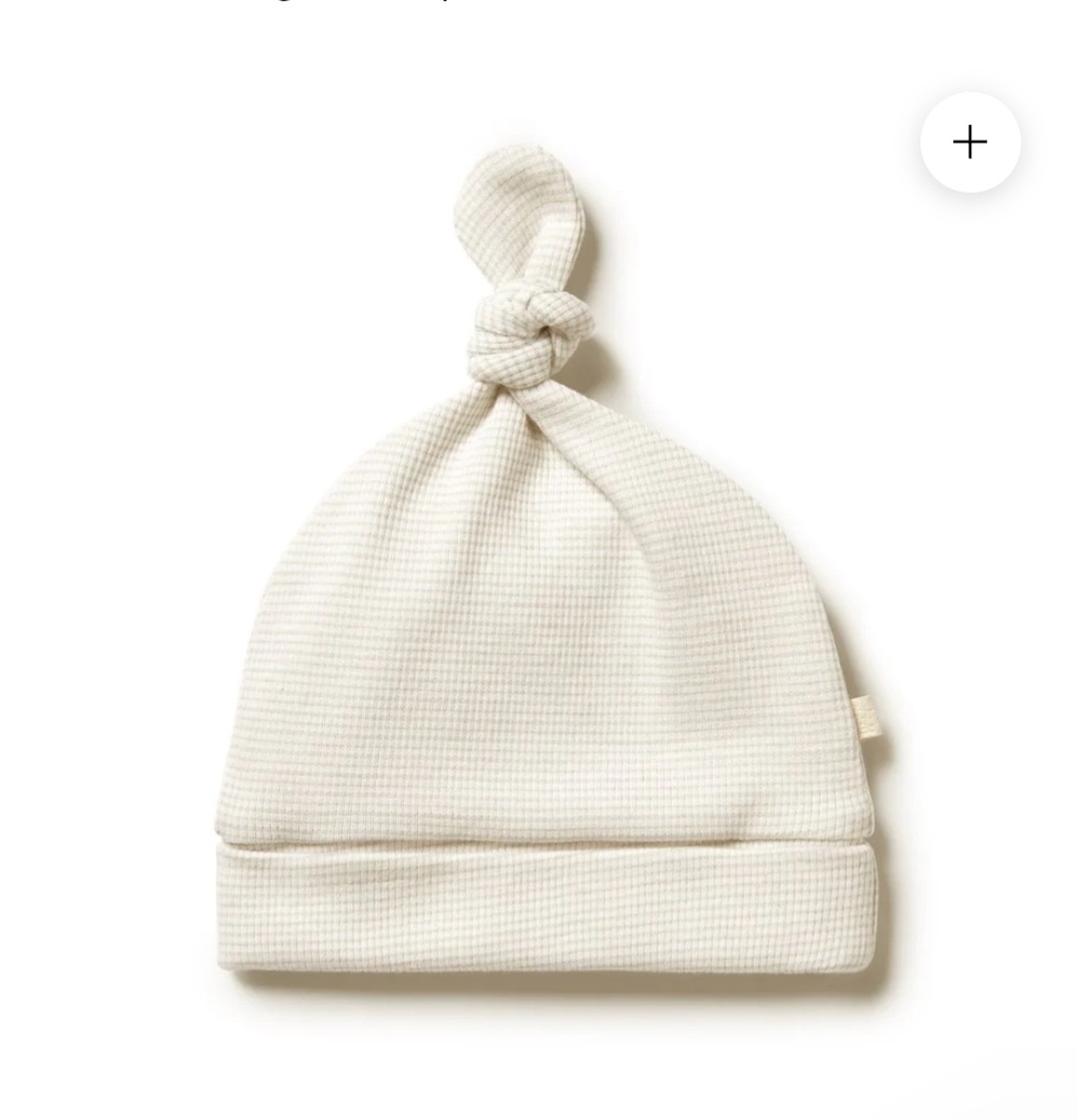 Organic Stripe Rib Knot Hat