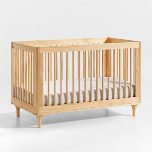 Babyletto Lolly Natural 3-in-1 Convertible Baby Crib with Toddler Bed Conversion Kit