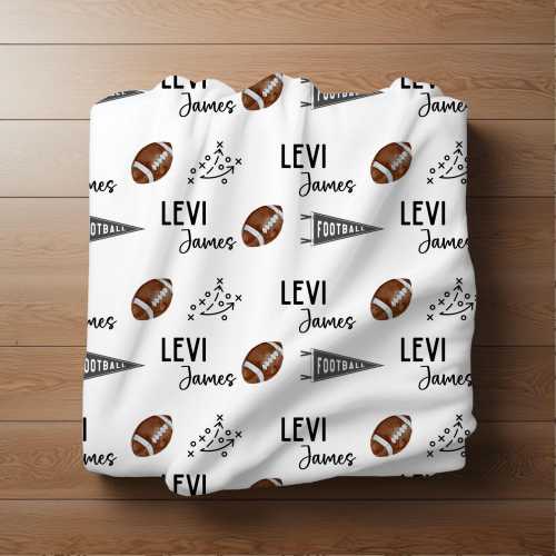 Football Swaddle Set, Football Baby Blanket, Personalized Sports Baby Blanket, Sports Nursery Theme, Football Nursery, Football Baby