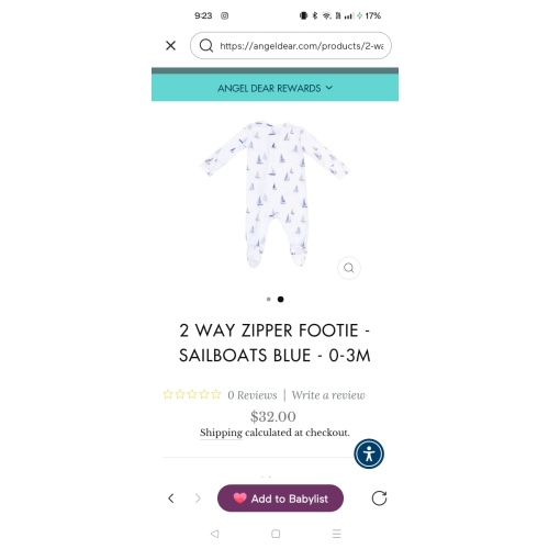 2 Way Zipper Footie - Sailboats Blue