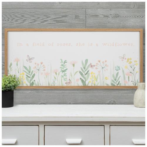 She Is A Wildflower Wood Wall Art