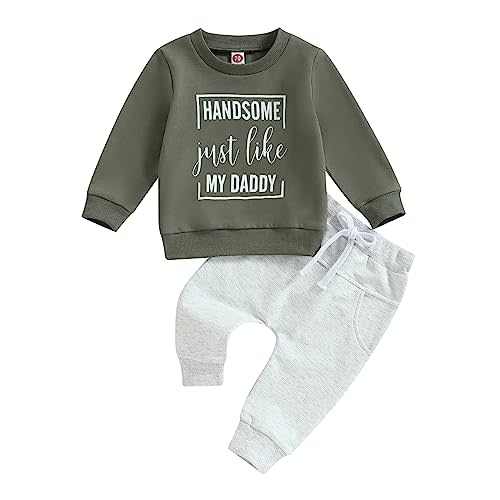 YINGISFITM Fall Baby Boy Clothes Toddler Crewneck Sweatshirt Long Sleeve Shirt Jogger Pants Fall Winter Outfits