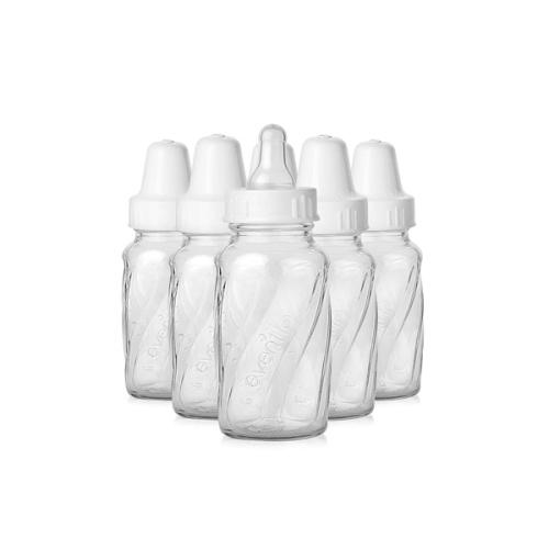Evenflo Feeding Classic Glass, Twist Bottles, 4 Oz, 6 Bottles.