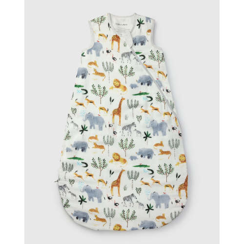 Muslin Lightweight Sleep Bag 0.5 TOG - Safari Jungle