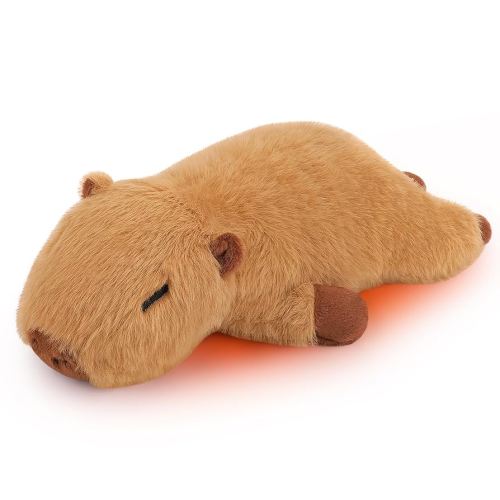 Weighted Capybara Microwavable Heating Pad-1.8lb Heating Pads for Cramps &Period Pain Relief for Women, Capybara Plush Heatable & Coolable Weighed Stuffed Animals,Bedtime Birthday Gift for Women Kids
