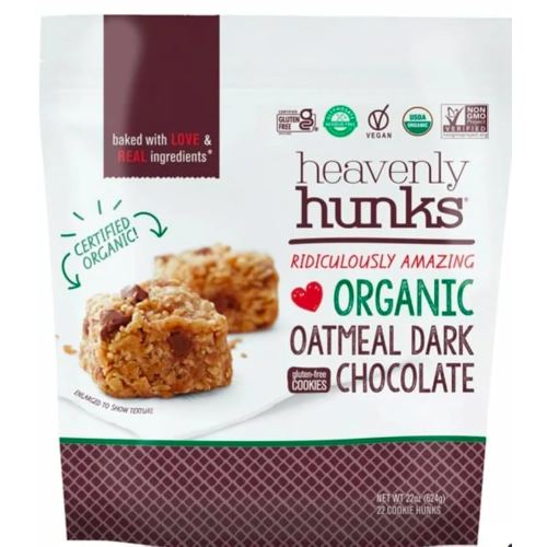 Hunks Organic Oatmeal Dark Chocolate Cookies, Gluten Free, Vegan, 22oz