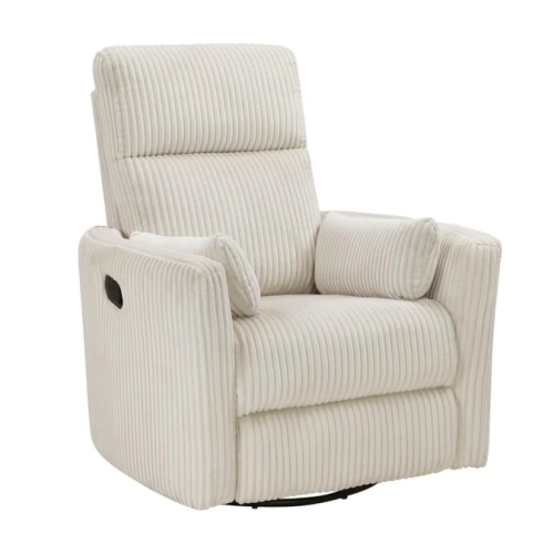 Ellery Beige Nursery Swivel Glider Reclining Chair | Living Spaces