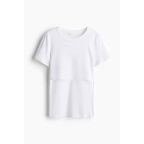 MAMA RIBBED NURSING TOP