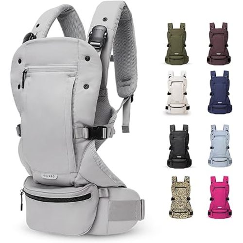 Colugo Baby Carrier - Baby Carrier Newborn to Toddler, Toddler Carrier, Adjustable, Lightweight, Breathable Carrier for Newborn to 33 Pounds (Cool Grey)