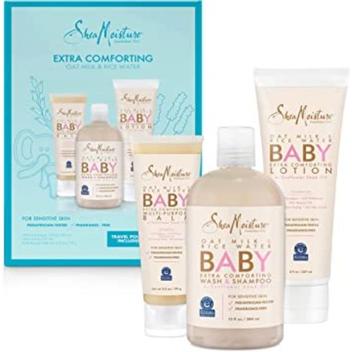 SheaMoisture Baby Gift Set Gift Sets Perfect For New Moms Oat Milk & Rice Water Hypoallergenic