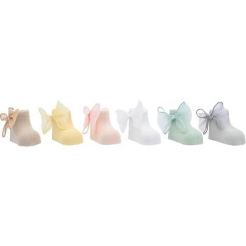 Cotton Tulle Bow Socks Set, Multi - Mimi Tutu | Maisonette
