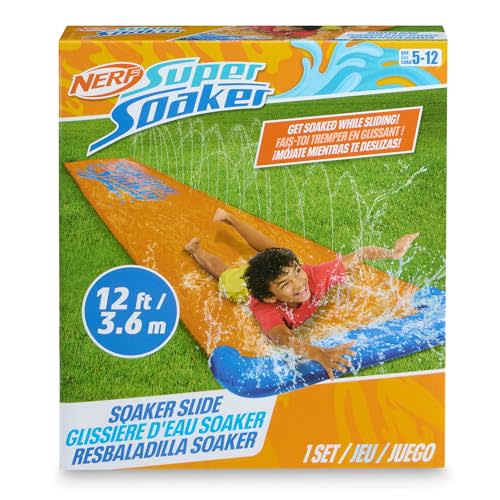 NERF Super Soaker Blast Water Slide 12 Ft Kids Water Slide for Outdoor Summer Fun
