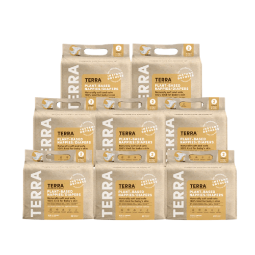 Terra Size 2 Diapers, Case | Plant-Based Diapers