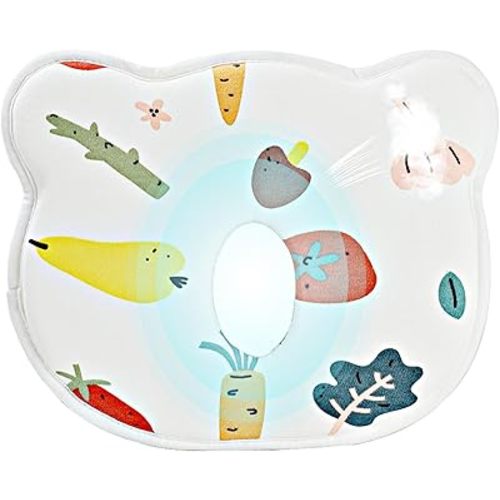 Portable Memory Foam Pillow,Soft and Cozy Pillow, Breathable Bedding Set for Small Boys and Girls Prevent Flat Head