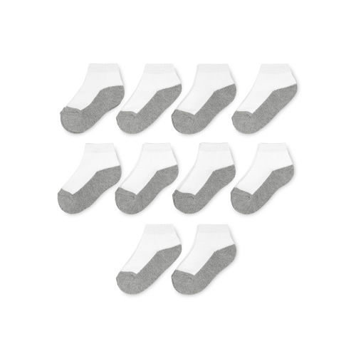 Wonder Nation Boys Ankle Socks 10 Pack - Neutrals, Size M-6M