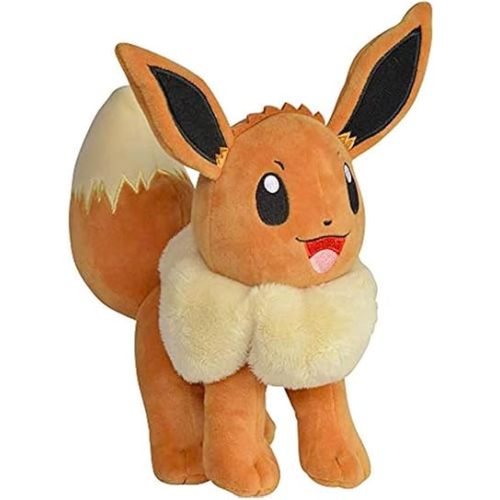 Pokemon 8" Eevee Plush - Officially Licensed - Let's Go Starter Figure - Authentic Soft Stuffed Animal Toy - Valentine's Day & Easter Basket Stuffer Gift for Kids, Boys, Girls - 2+