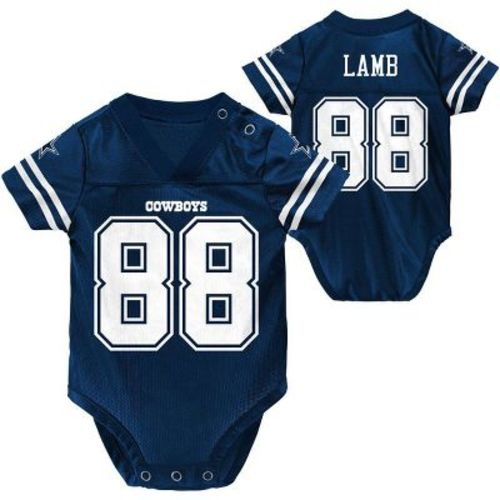 NFL Dallas Cowboys Blue CeeDee Lamb Bodysuit Jersey - 0-3M