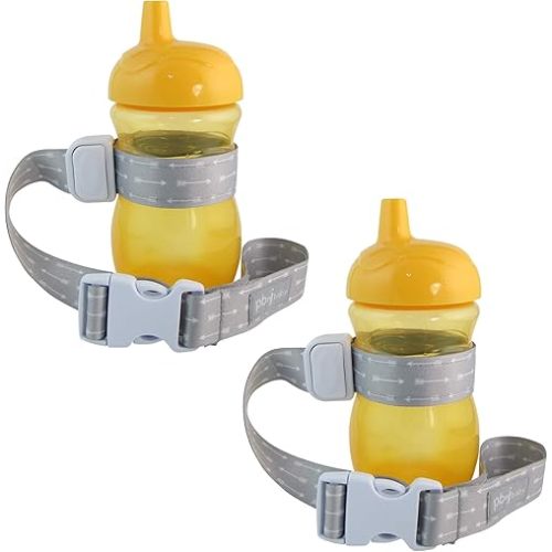 SippyPal Sippy Cup Holder Strap Leash Tether (Arrow Gray 2-Pack)