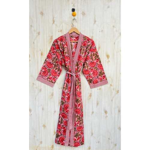100% Cotton kimono Robes, Pure cotton Kimono, Block Print Cotton Kimono, Festival Clothing, Kimono Kaftan, Oriental Robe, Women's robes