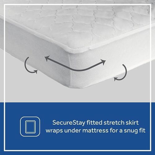Sealy Baby 2-PACK Fitted Toddler Bed and Baby Crib Mattress Pad Cover Protector, Waterproof Crib Mattress Protector, Noiseless, Machine Washable and Dryer Friendly, 52" x 28" - White