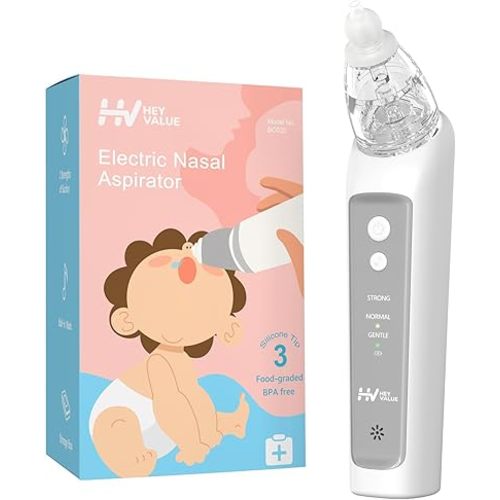HEYVALUE Electric Vacuum Powered Nasal Mucus Suction Body Fluid Apparatus Grey