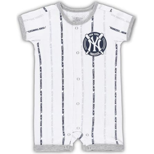 Newborn & Infant White New York Yankees Ball Hitter Romper, 3-6M