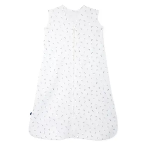 HALO SleepSack, 100% Cotton Wearable Blanket, Swaddle Transition Sleeping Bag, TOG 0.5, Blue Thyme, Small, 0-6 Months