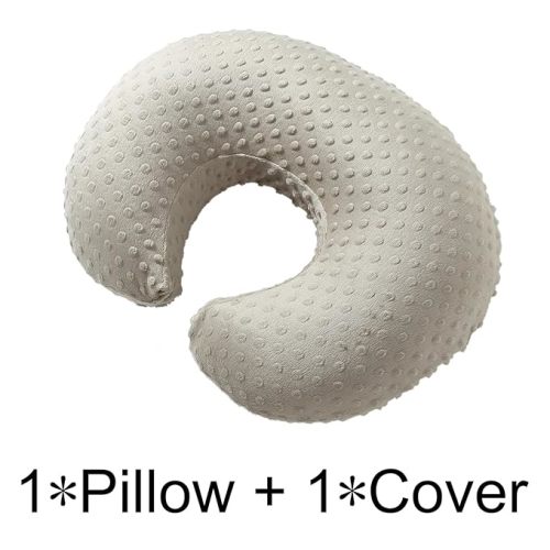 ESEN Nursing Pillow and Body Positioner for Breast Feeding and Bottle Feeding, Ultra Soft Baby Breastfeeding Pillows with Removable Nursing Pillow Cover for More Support for Mom and Baby (Brown)