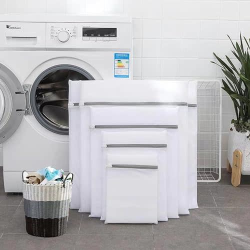 OKAKA 5Pcs Durable Mesh Laundry Bags for Delicates, Lingerie, Bras, Travel and Organize - 5 Size
