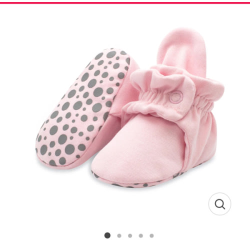 Organic Cotton Gripper Baby Bootie - Baby Pink – Zutano