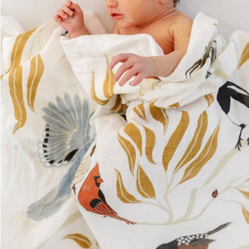 CLEMENTINE KIDS Muslin Infant Swaddles (for The Birds)