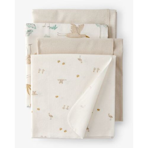 Baby 4-Pack Stork Print Receiving Blankets - Yellow - Carter's | Carter's