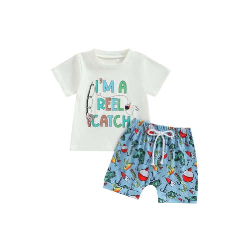 Western Baby Boy Clothes Highland Cow Farm Print T-shirt Casual Shorts Toddler Summer Country Cowboy Clothes Outfit